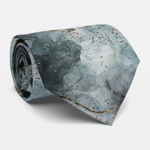 Corbata abstracta azul y gris para hombre