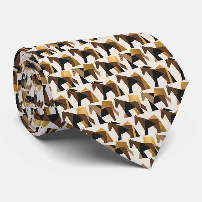 Corbata abstracta de carreras de caballos Derby (Enrollado)
