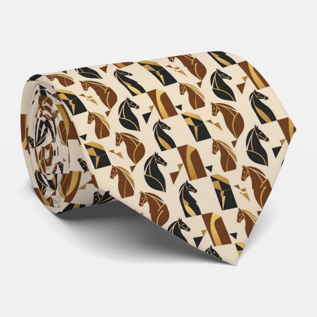 Corbata abstracta de carreras de caballos Derby (Enrollado)