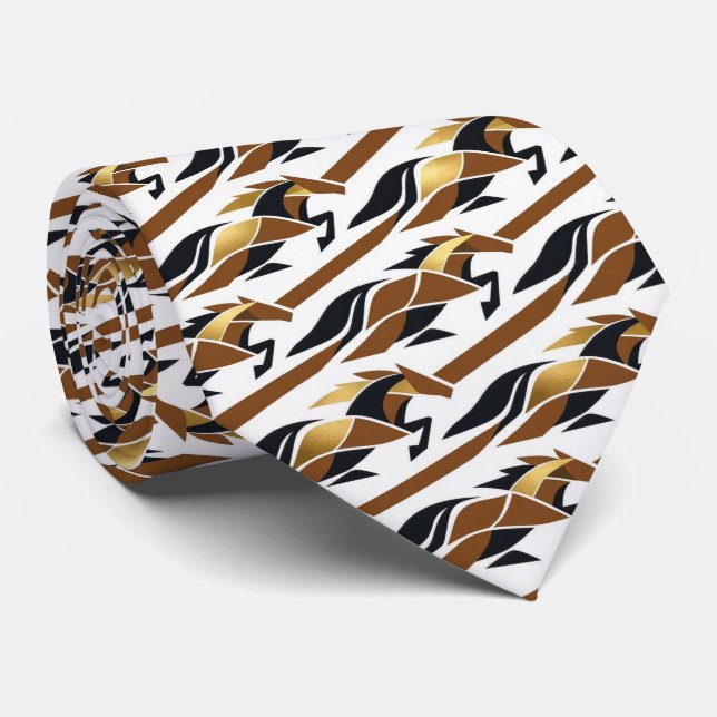 Corbata abstracta de carreras de caballos Derby (Enrollado)