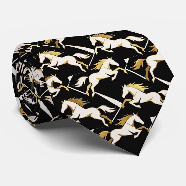 Corbata abstracta de carreras de caballos Derby (Enrollado)