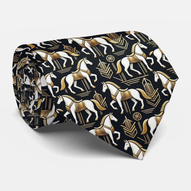 Corbata abstracta de carreras de caballos Derby (Enrollado)