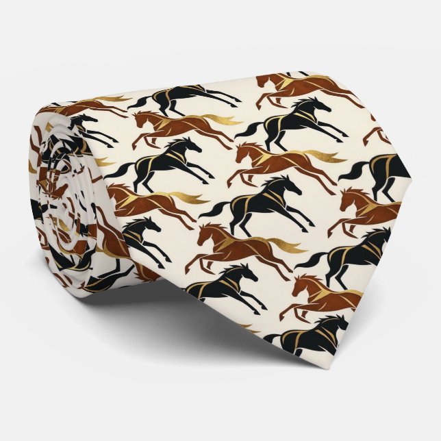 Corbata abstracta de carreras de caballos Derby (Enrollado)