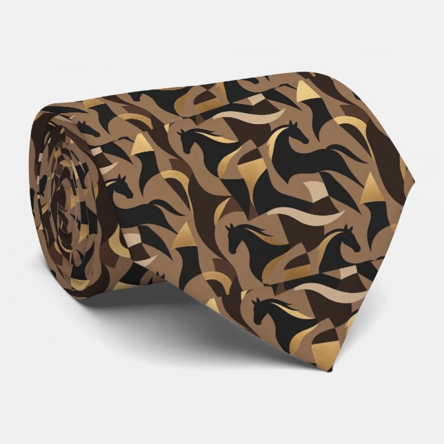 Corbata abstracta de carreras de caballos Derby (Enrollado)