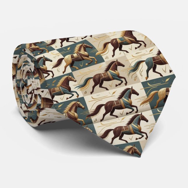 Corbata abstracta de carreras de caballos Derby (Enrollado)