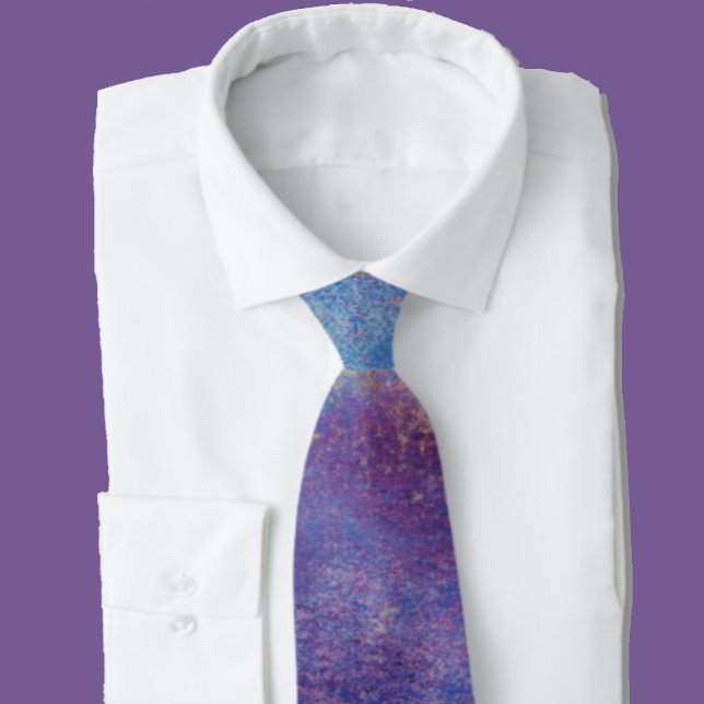 Corbata abstracta de pavo real azul morado (Subido por el creador)