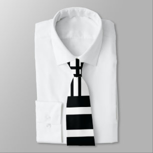 Corbata abstracta en blanco y negro moderna minima