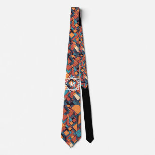 Corbata Abstracta Geométrica Personalizada - Regal