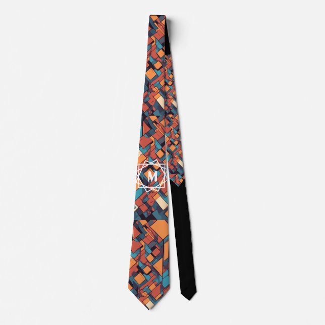 Corbata Abstracta Geométrica Personalizada - Regal (Anverso)