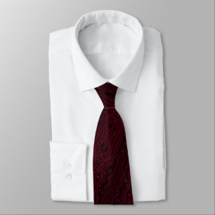 Corbata abstracta negra y bordeaux elegir color