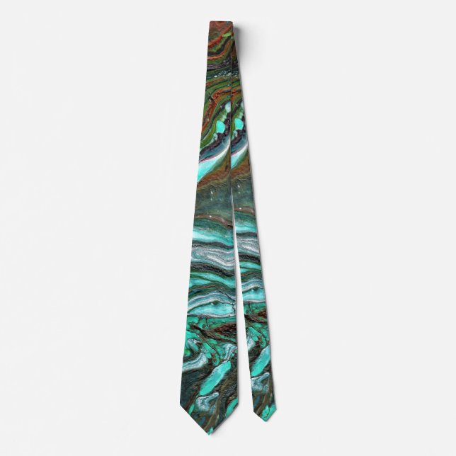 Corbata abstracta Packin Up 2 Flowing Green (Anverso)