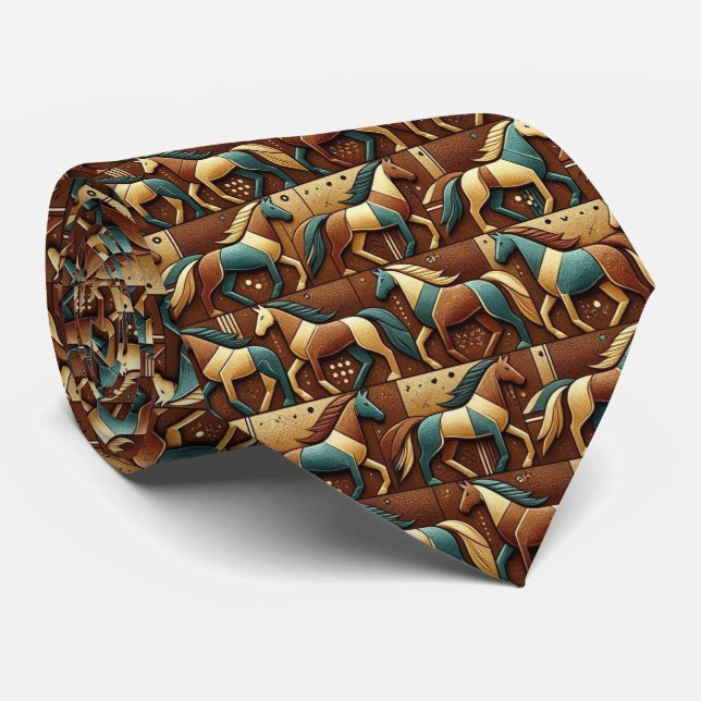Corbata Abstracta para Derby de Carreras de Caball (Enrollado)