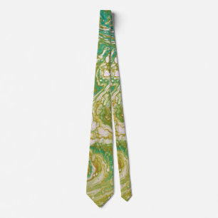 Corbata abstracta verde Race is On 2
