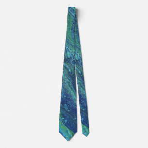 Corbata abstracta Wabash 2 Cool Blue Green