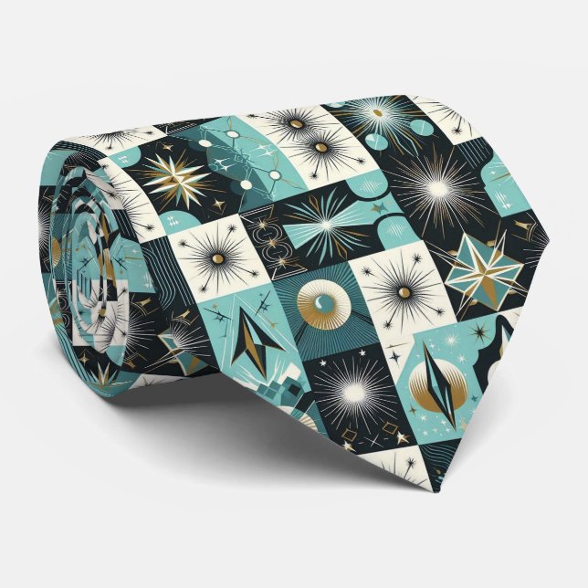 Corbata Abstracto Moderno de Estrella Explosiva de Diamant (Enrollado)