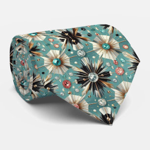 Corbata Abstracto Moderno de mediados de siglo Estallido d