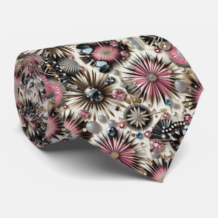 Corbata Abstracto Moderno de mediados de siglo Estallido d