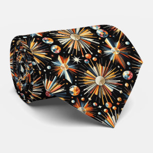 Corbata Abstracto Moderno de mediados de siglo Estallido d