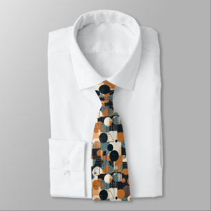 Corbata Abstracto Negro Y Marrón