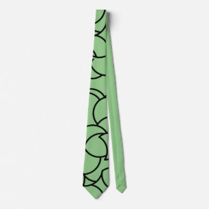 Corbata Abstracto negro y verde entremezclados