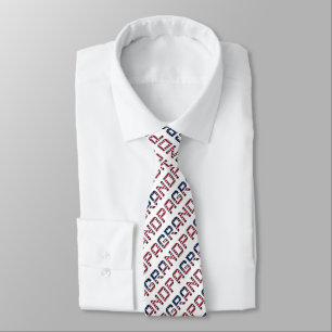 Corbata Abuelo estadounidense nombra estrellas y rayas tex