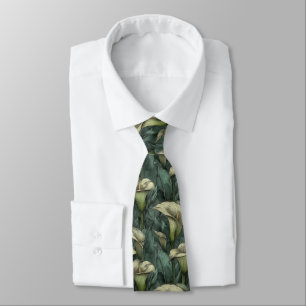 Corbata Accesorios Elegantes para Hombres Calla Lilies