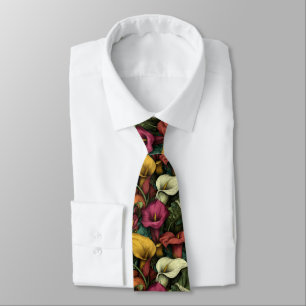 Corbata Accesorios Elegantes para Hombres Flor de Lirios C