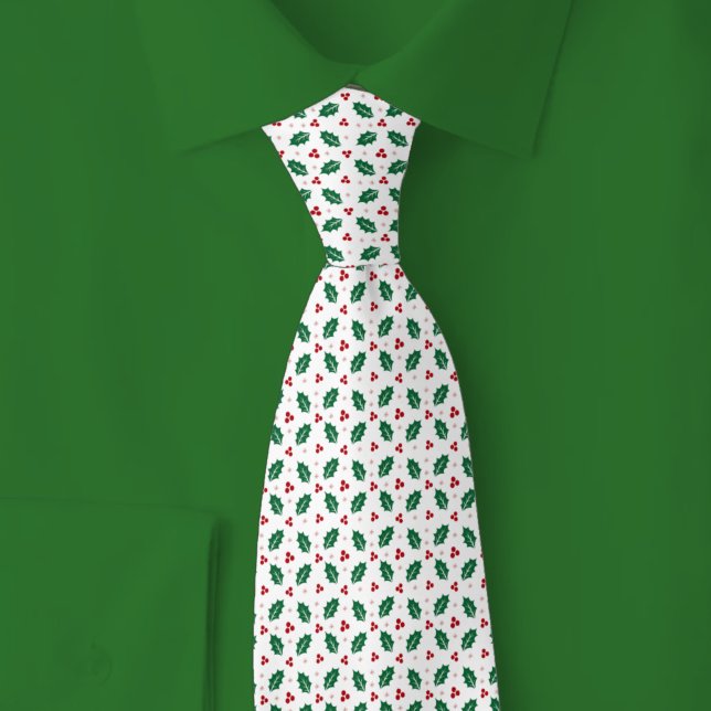 Corbata Acebo de Navidad y bayas (Subido por el creador)