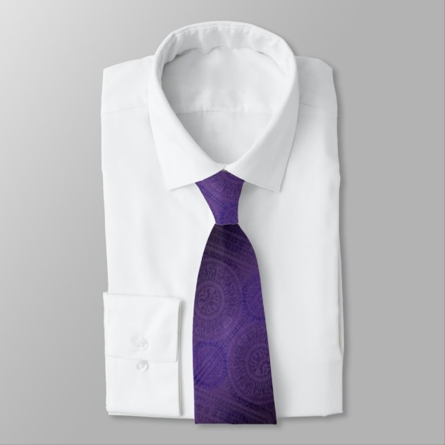 Corbata Aceptación | Medallones de Meditación Violeta (Atado)