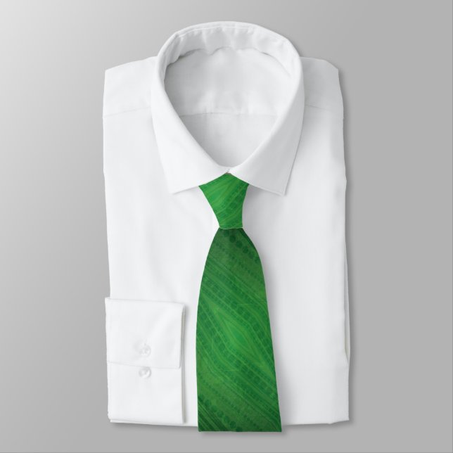 Corbata Aceptación | Patrón de boho ecléctico verde (Atado)
