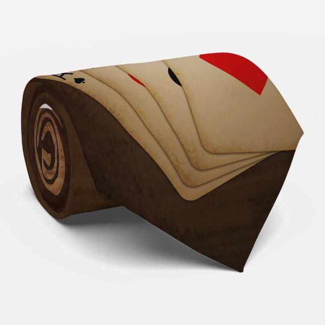 Corbata Aces High Casino Gambling Necktie Diseño (Enrollado)