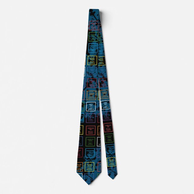 Corbata ACMT Paleta venenosa azul (Anverso)