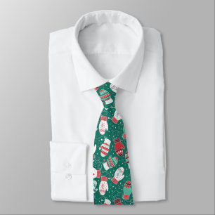 Corbata Acogedores Navidades de invierno miden el patrón e