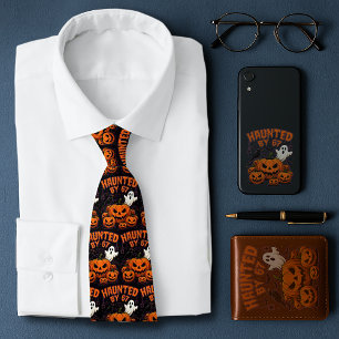 Corbata Acosado por 67 Famosos Fantasma Y Calabaza Hallowe