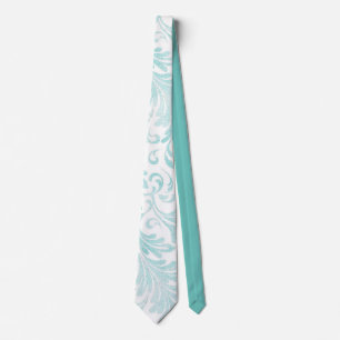 Corbata Acuarela Acanthus deja Aqua Blue Green