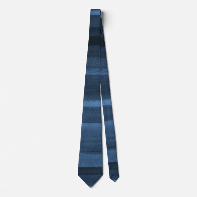 Corbata Acuarela azul marina Ombre Necesario (Anverso)