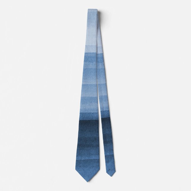 Corbata Acuarela azul marina Ombre Necesario (Anverso)