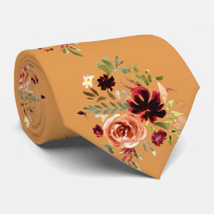 Corbata Acuarela Boho Burgundy Rubor