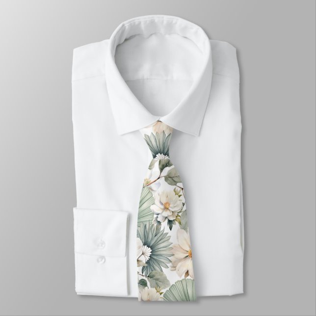 Corbata Acuarela Botánica Floral (Atado)