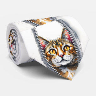 Corbata Acuarela Cute hermosa colección moderna de gatos