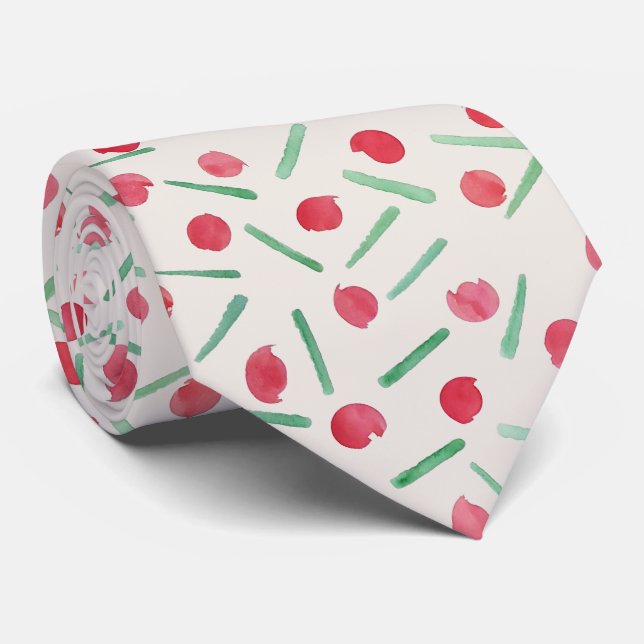 Corbata Acuarela de canto acuático de vacaciones (Enrollado)