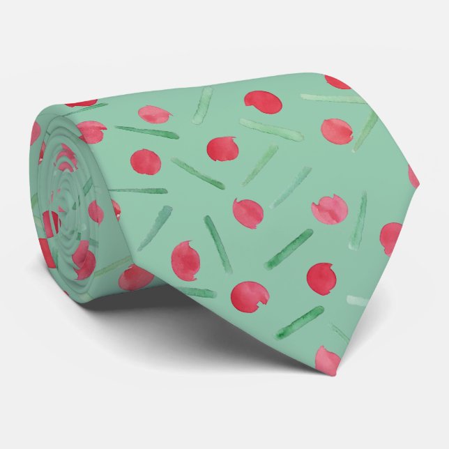Corbata Acuarela de canto de vacaciones (Enrollado)