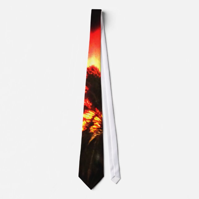 Corbata Acuarela de la erupción del volcán (Anverso)