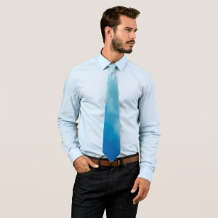 Corbata Acuarela de nubes azules de moda