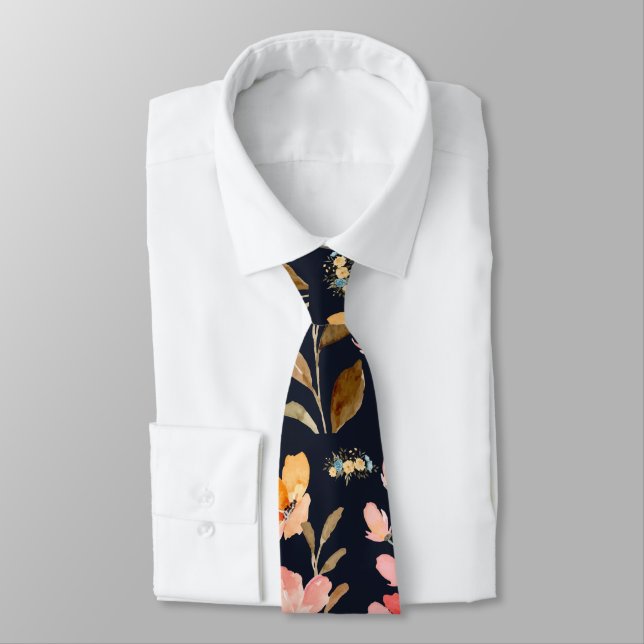Corbata Acuarela elegante moderna (Atado)