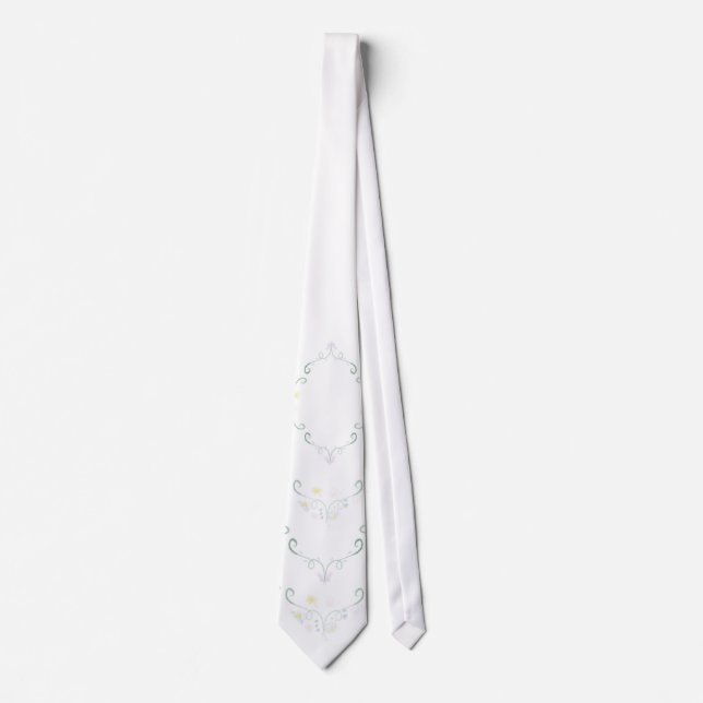 Corbata Acuarela floral simple (Anverso)