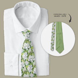 Corbata Acuarela Gardenia blanca Groomsmen floral
