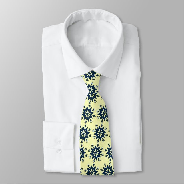 Corbata Ad Man Arrow flake Snowflake Lemon de dos caras (Atado)