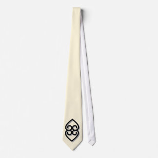 Corbata Adinkra - earth-BW