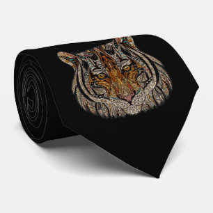 Corbata Adorable Lindo ,Cabeza de Tigre,Negro